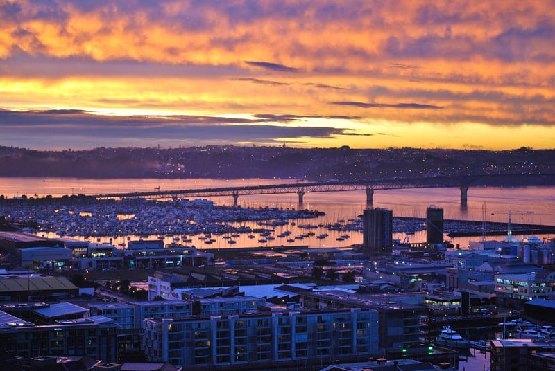 Sunset Auckland New Zealand