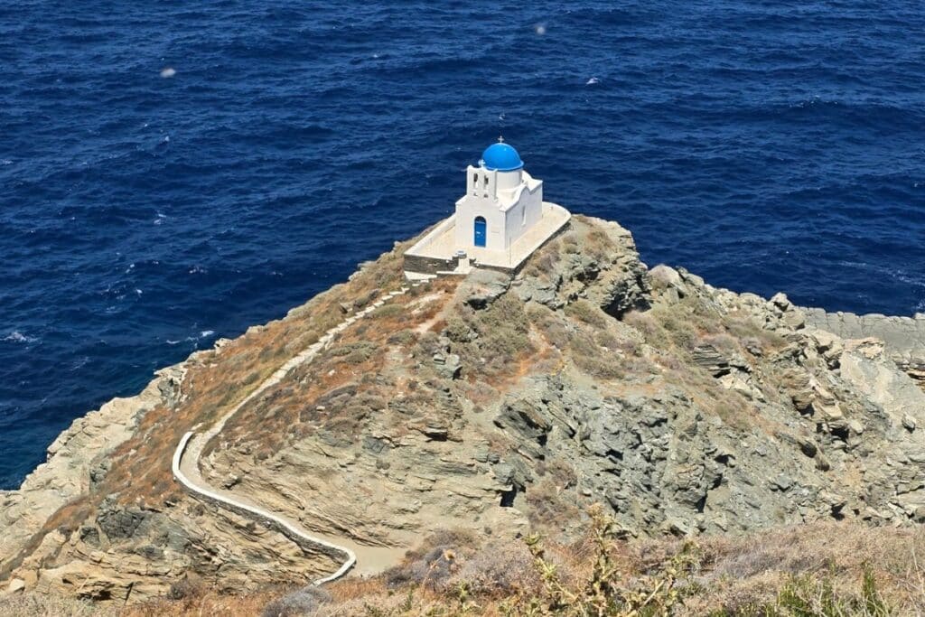 Church of the Seven Martyrs by the sea in Sifnos
