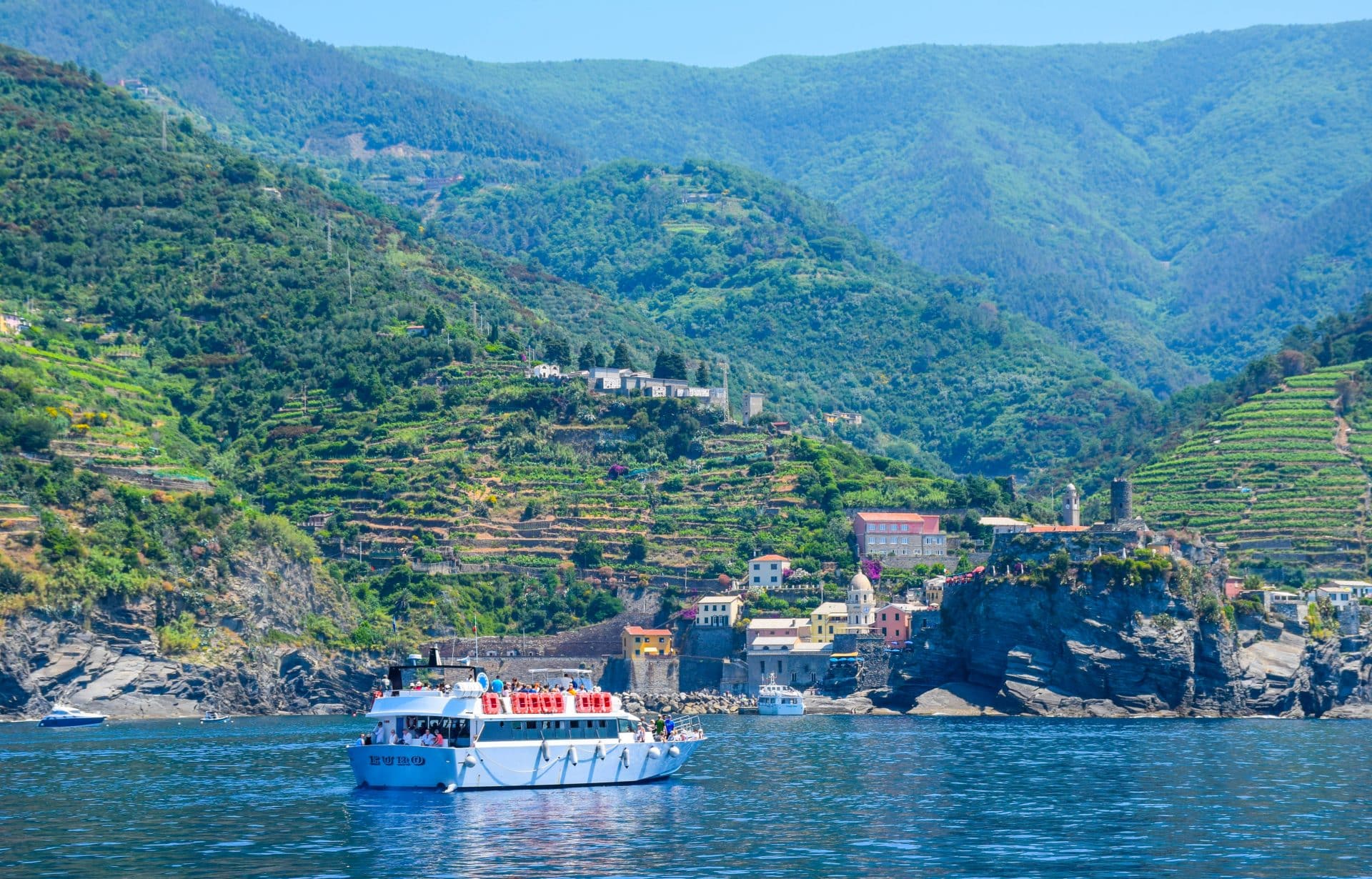 Cinque Terre Towns Ferry Italy