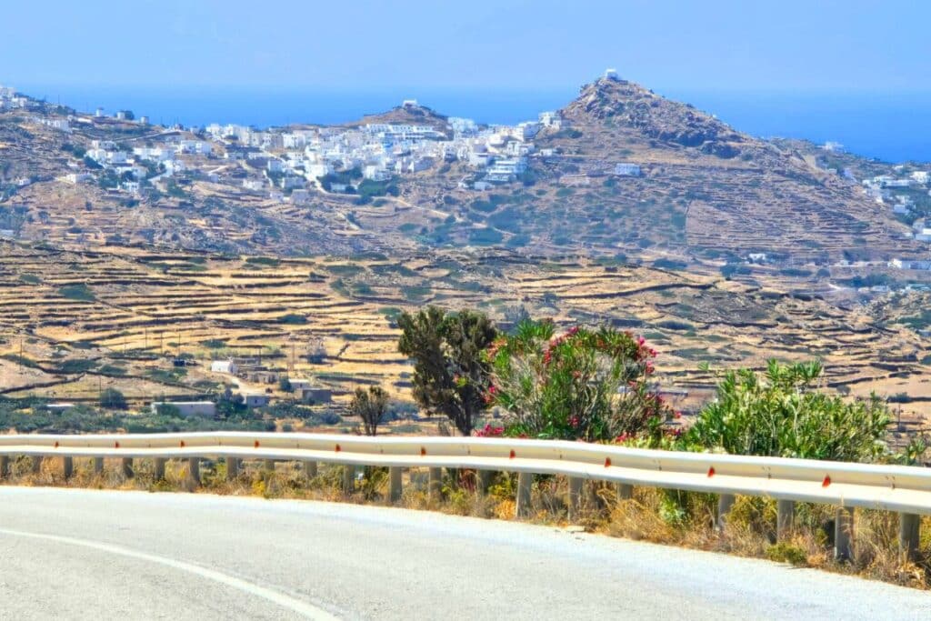 Driving on Ios Greece