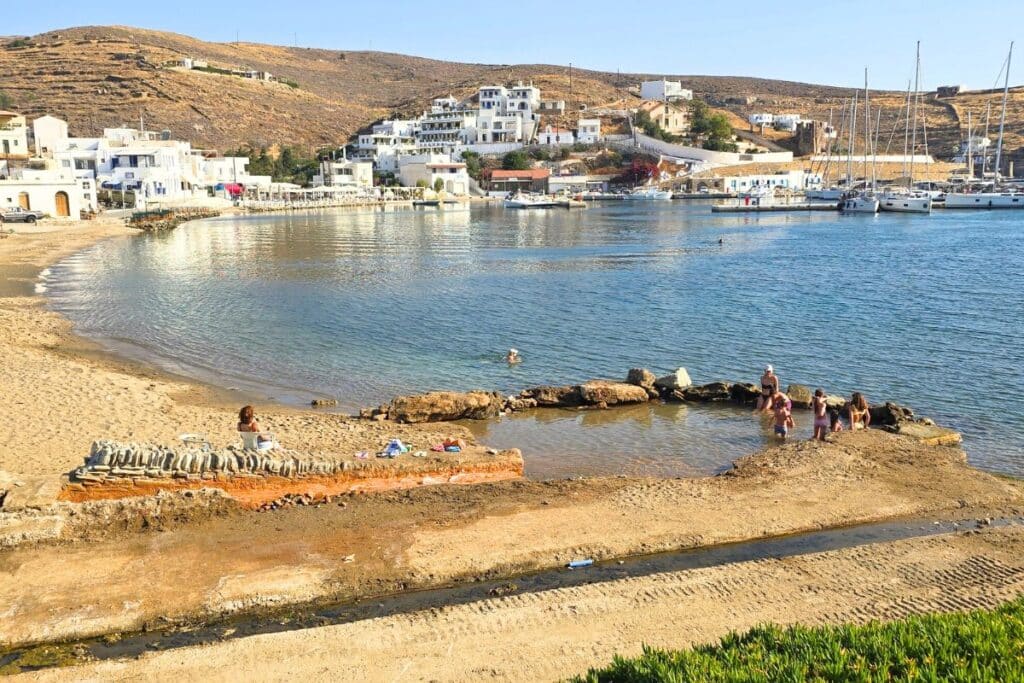 The hot springs in Loutra Greece
