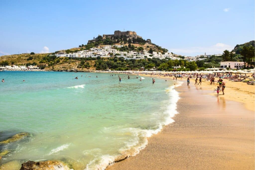 Lindos Beach Rhodes Greece