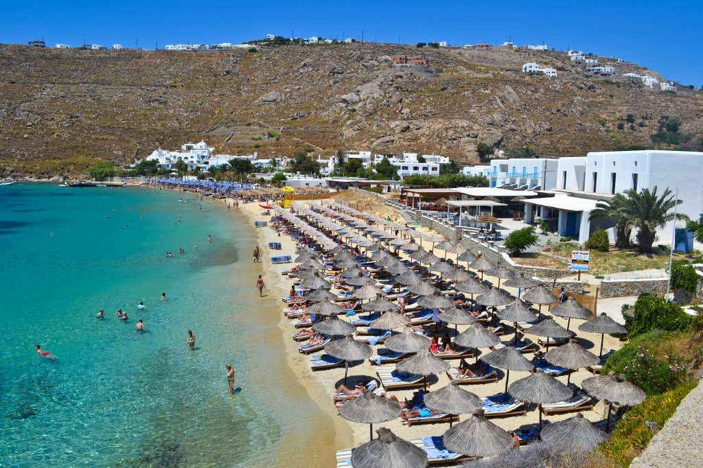 Psarou Beach Mykonos Greece
