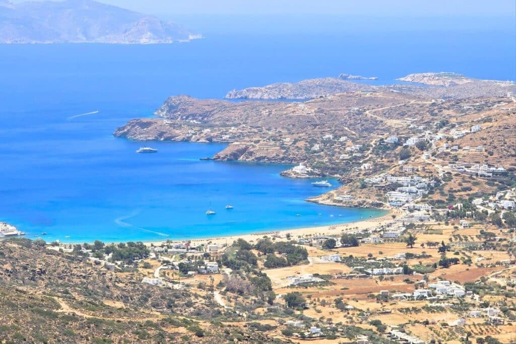 Mylopotas Beach from above