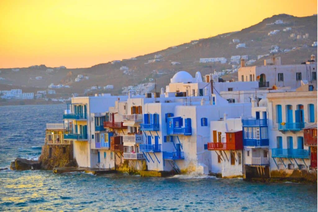 Sunset Mykonos Island Greece